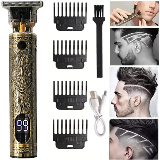 New!T9 Electric Hair Trimmer/Accessories | USB Professional Shaver | 0mm Bald Fade Cutting Machine Portable for Men Home Haircut
