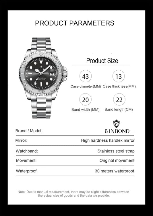 Luxury Watch Man High Quality New Brand Sports Fashion Quartz Wristwatches Men Gifts Automatic Watches Mens Coffee Digital Clock