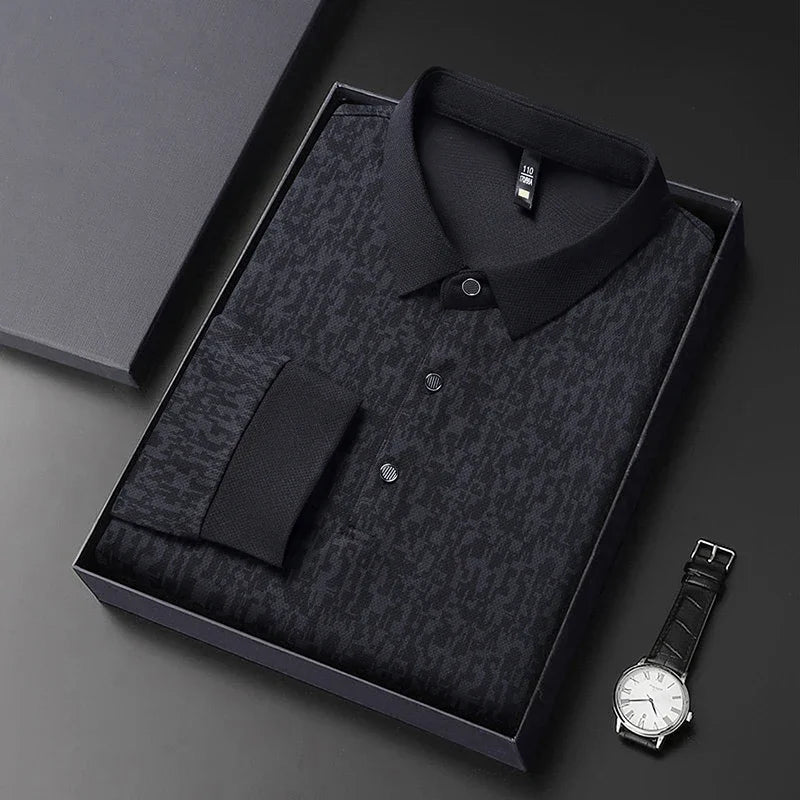 Long Sleeve Polo Shirt Korean Edition Summer