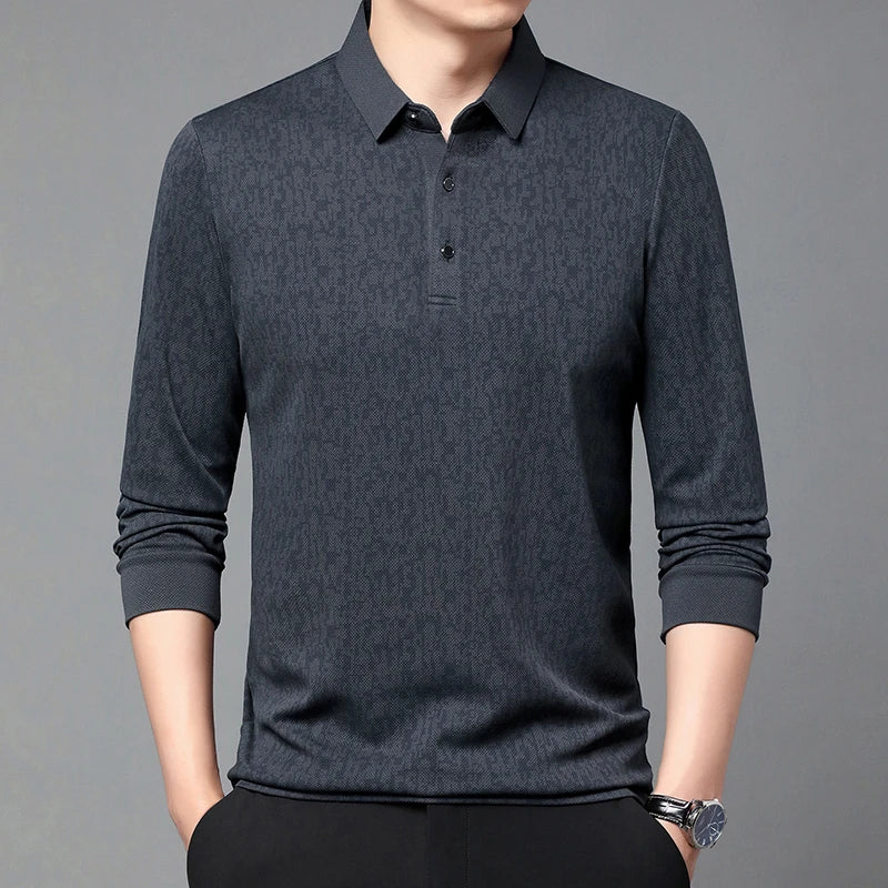 Long Sleeve Polo Shirt Korean Edition Summer