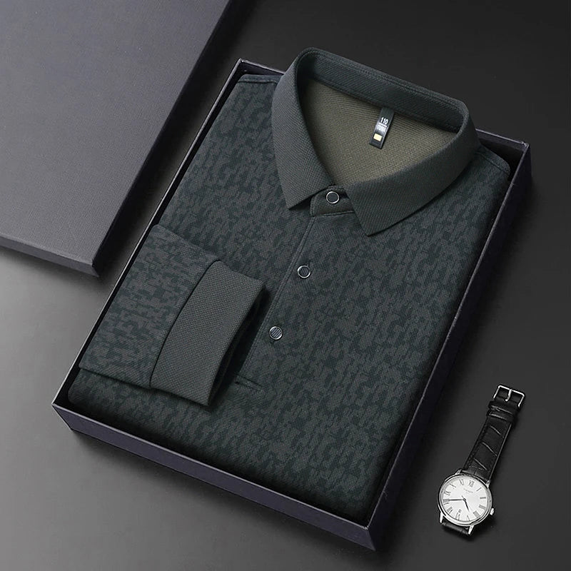 Long Sleeve Polo Shirt Korean Edition Summer