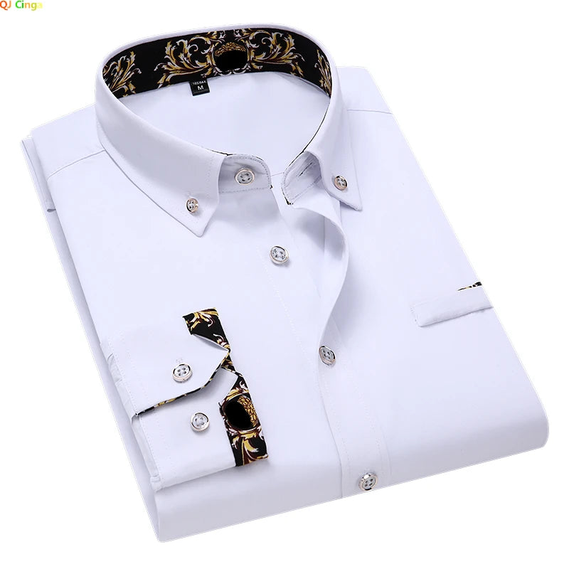 Qj Cinga Men's Luxury Broadcloth Shirt
