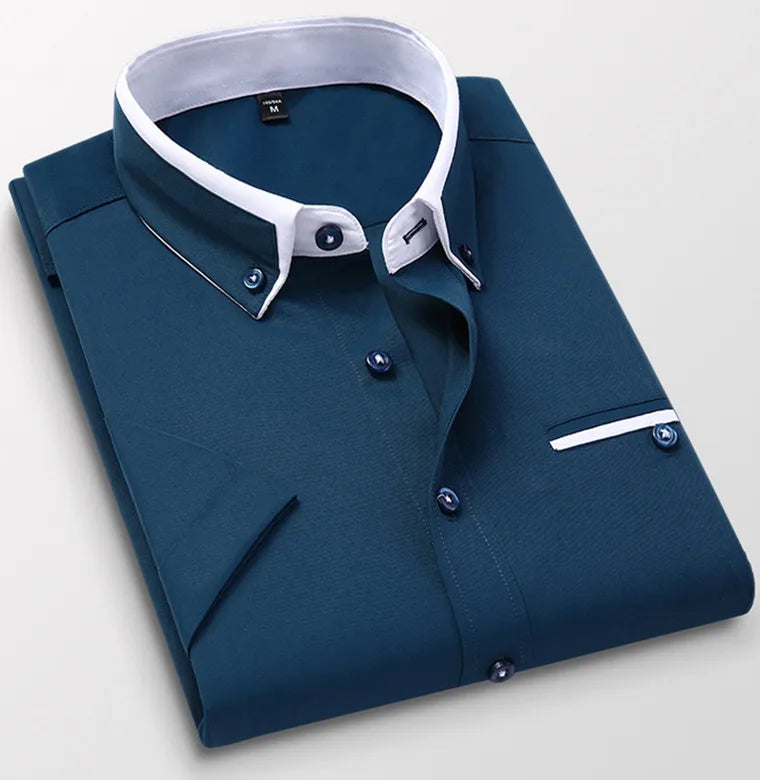 Qj Cinga Men's Luxury Broadcloth Shirt