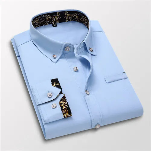 Qj Cinga Men's Luxury Broadcloth Shirt