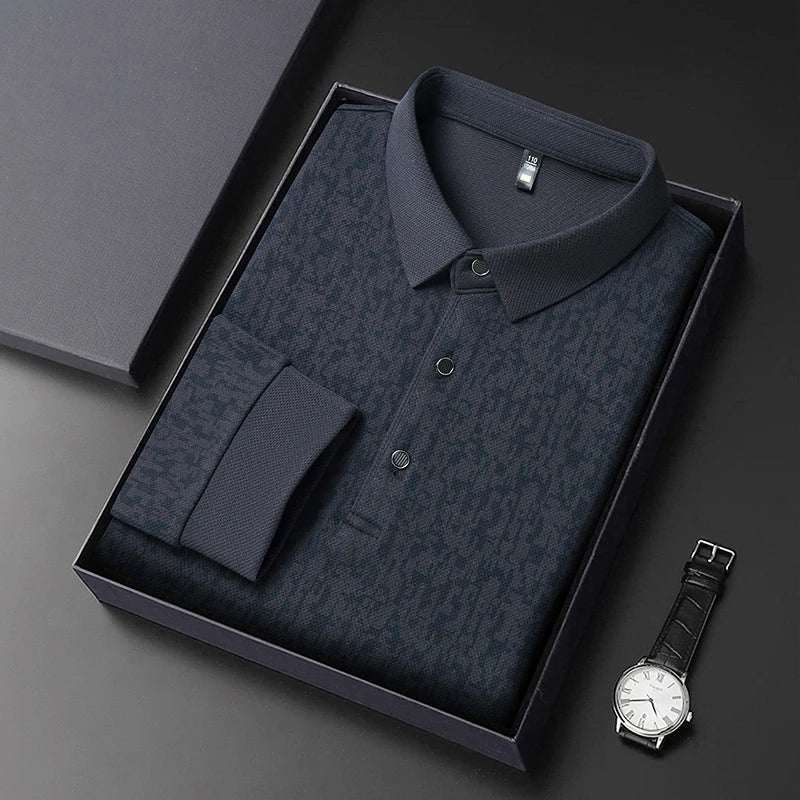 Long Sleeve Polo Shirt Korean Edition Summer