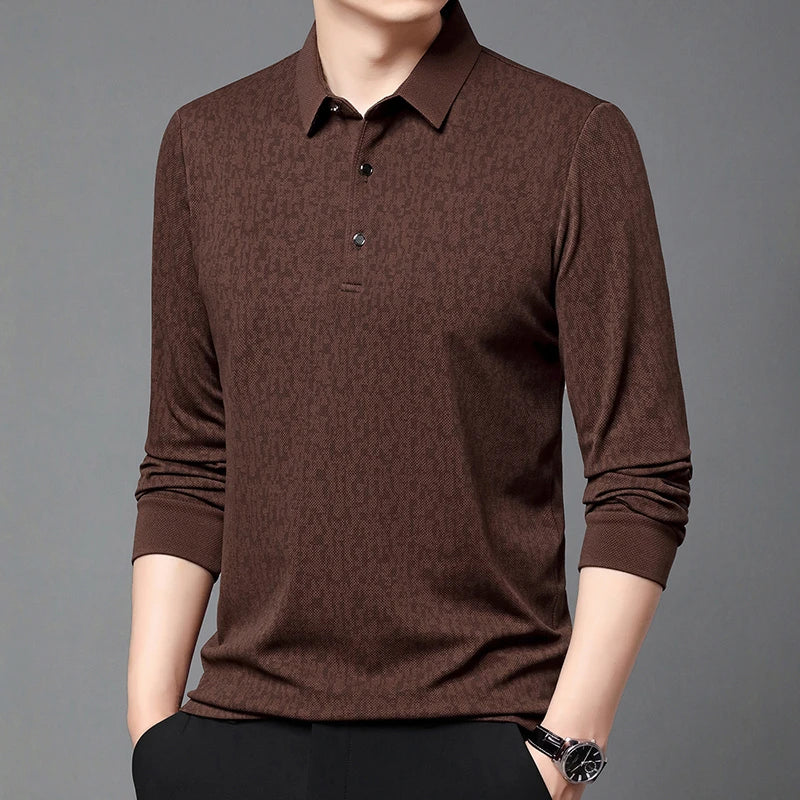 Long Sleeve Polo Shirt Korean Edition Summer