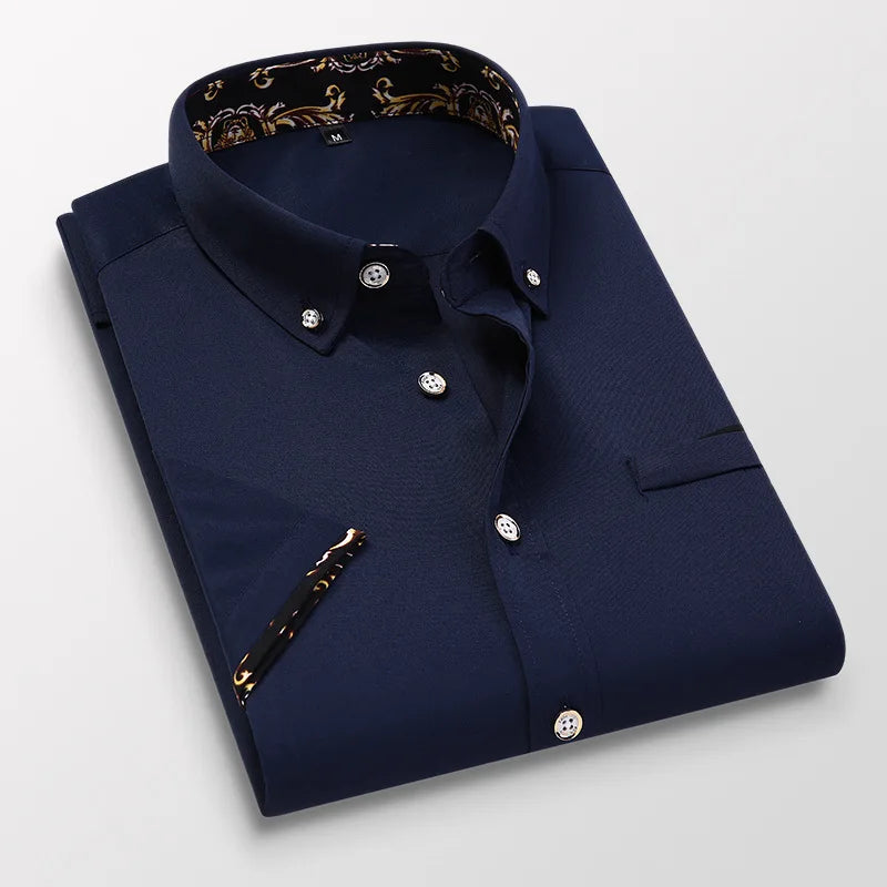 Qj Cinga Men's Luxury Broadcloth Shirt