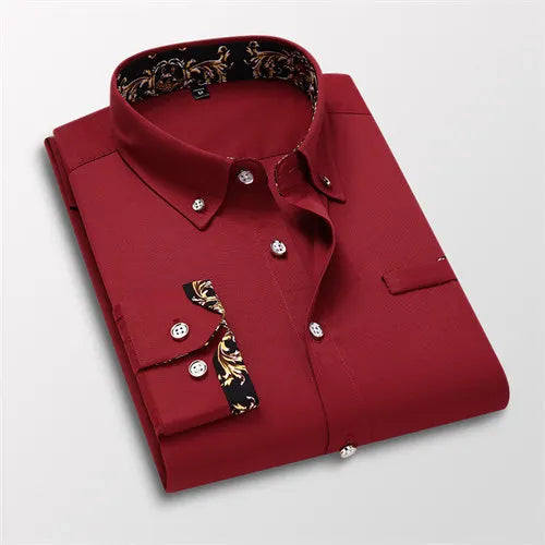 Qj Cinga Men's Luxury Broadcloth Shirt