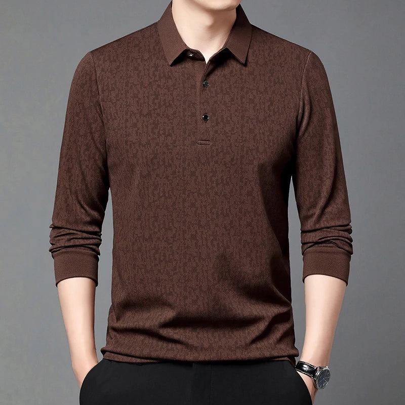 Long Sleeve Polo Shirt Korean Edition Summer