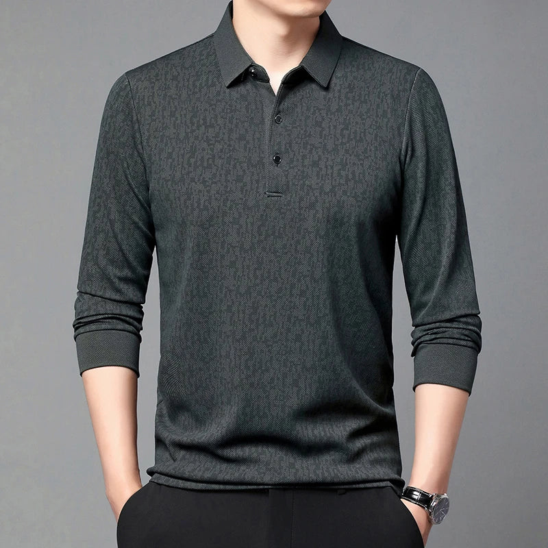 Long Sleeve Polo Shirt Korean Edition Summer