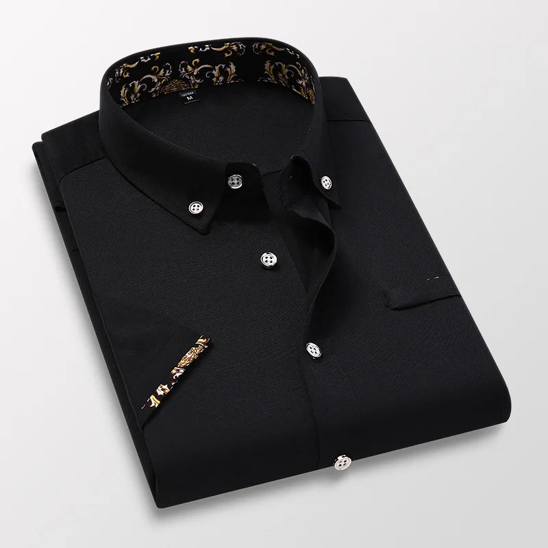 Qj Cinga Men's Luxury Broadcloth Shirt