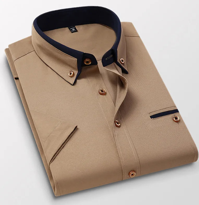 Qj Cinga Men's Luxury Broadcloth Shirt