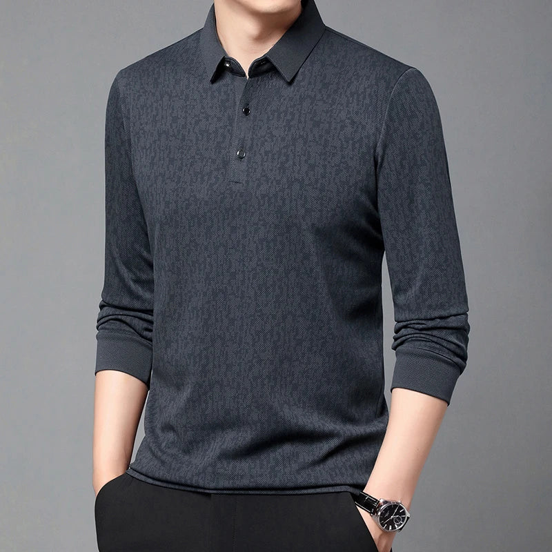 Long Sleeve Polo Shirt Korean Edition Summer