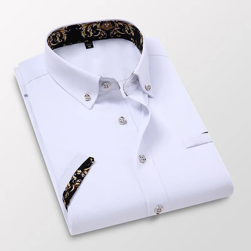 Qj Cinga Men's Luxury Broadcloth Shirt
