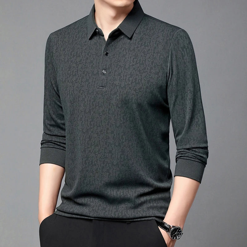 Long Sleeve Polo Shirt Korean Edition Summer