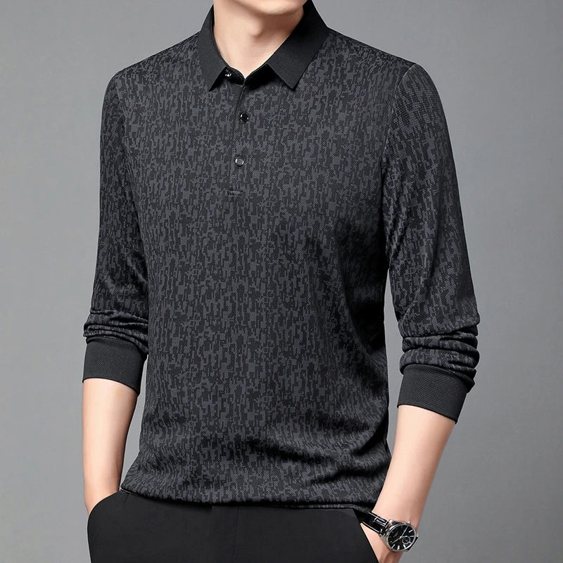 Long Sleeve Polo Shirt Korean Edition Summer