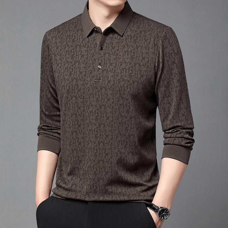 Long Sleeve Polo Shirt Korean Edition Summer