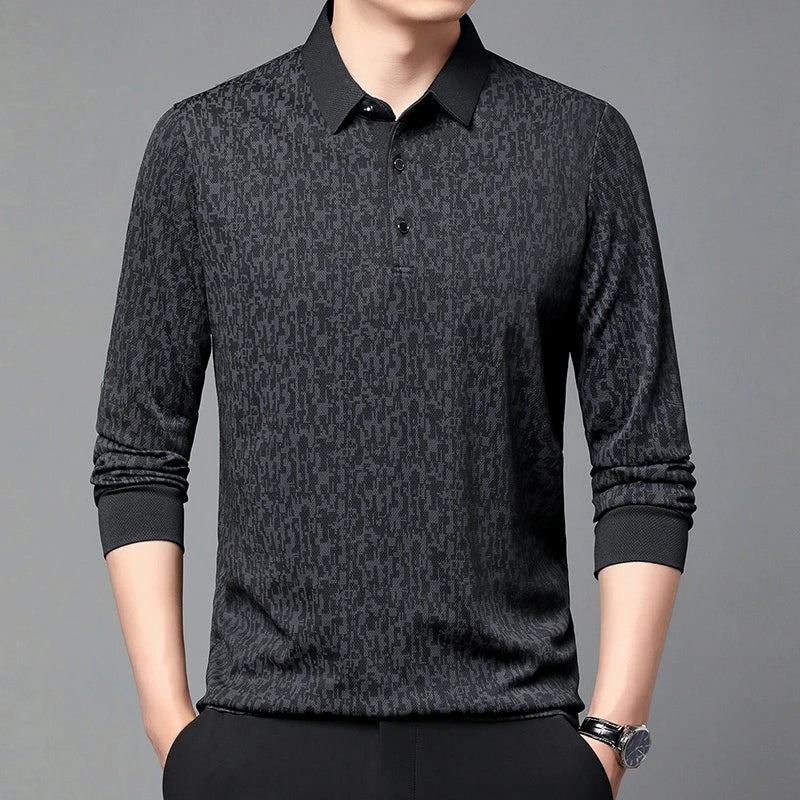 Long Sleeve Polo Shirt Korean Edition Summer