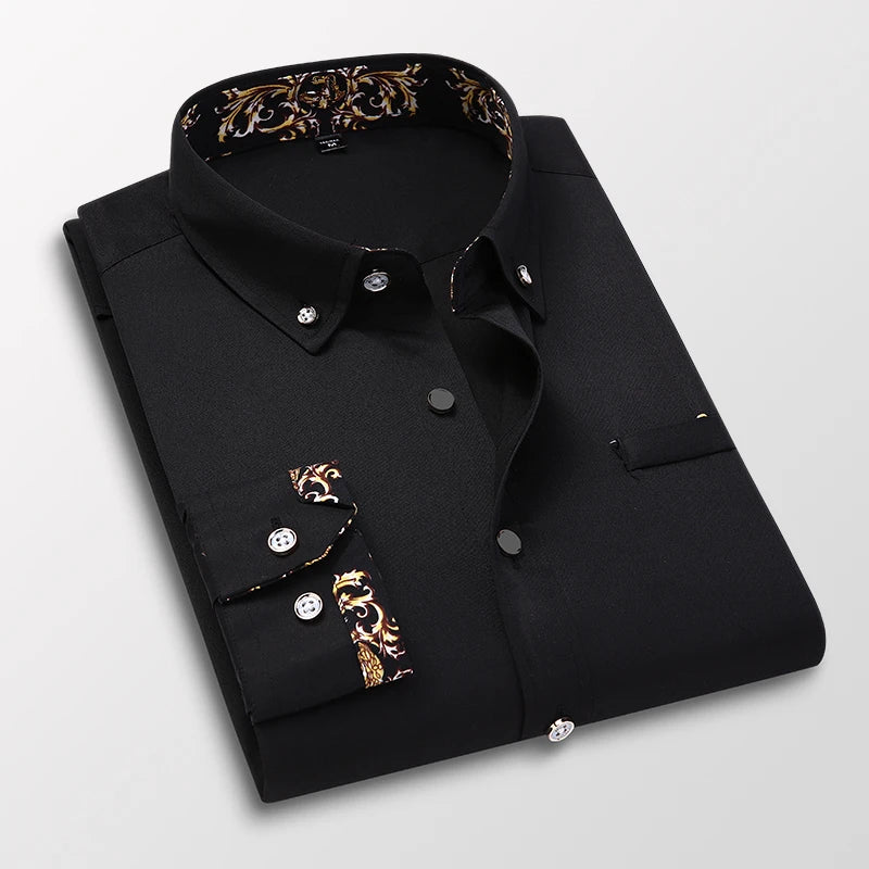 Qj Cinga Men's Luxury Broadcloth Shirt