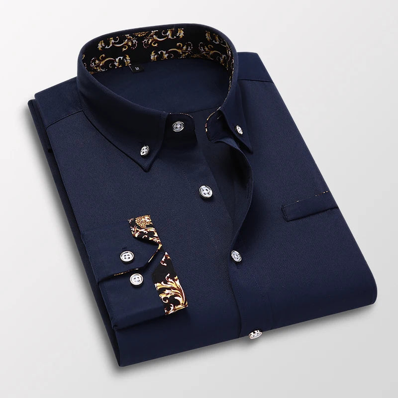 Qj Cinga Men's Luxury Broadcloth Shirt
