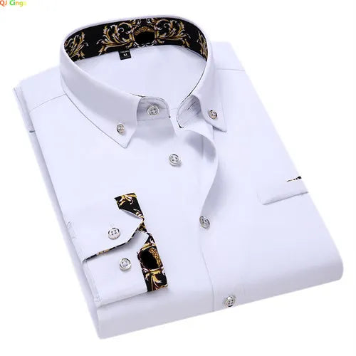 Qj Cinga Men's Luxury Broadcloth Shirt