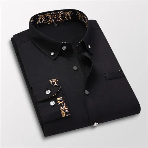Qj Cinga Men's Luxury Broadcloth Shirt
