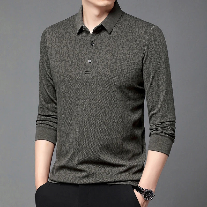 Long Sleeve Polo Shirt Korean Edition Summer
