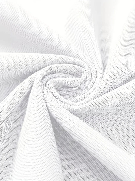 Classic White Polo Shirt with Contrast Collar and Embroidered Logo