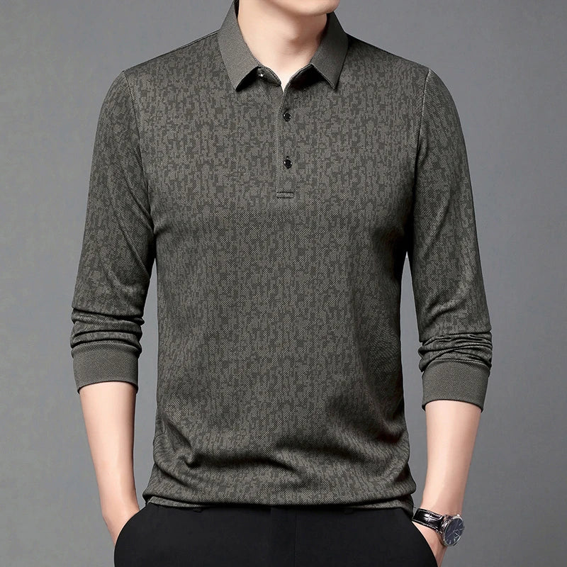 Long Sleeve Polo Shirt Korean Edition Summer